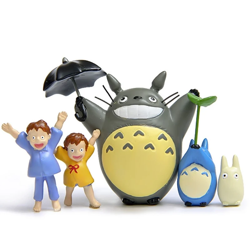 

DIY Totoro Figure Classic Kids Toys Studio Ghibli My Neighbor Totoro Satsuki Mei PVC Action Figure Model Toy Micro Landscape