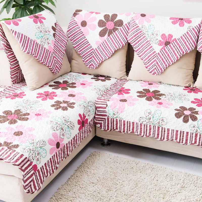 Home Textile Pastroal Floral Sofa Cover Fashion Pure Cotton Cloth
