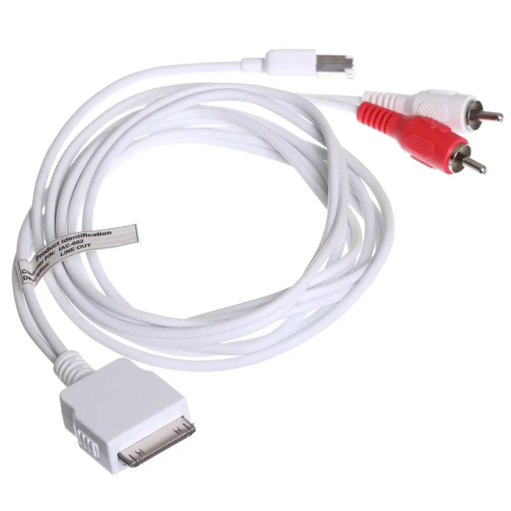 Firewire IEEE 1394 & 2 RCA Cable for Apple iPdrca to headphone