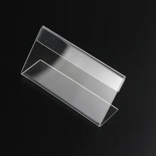10*4 см 100 шт прозрачный акриловый стенд держатель для ценника стенд именные карточки на стол стенд держатель этикетки держатель для ценника рукав L