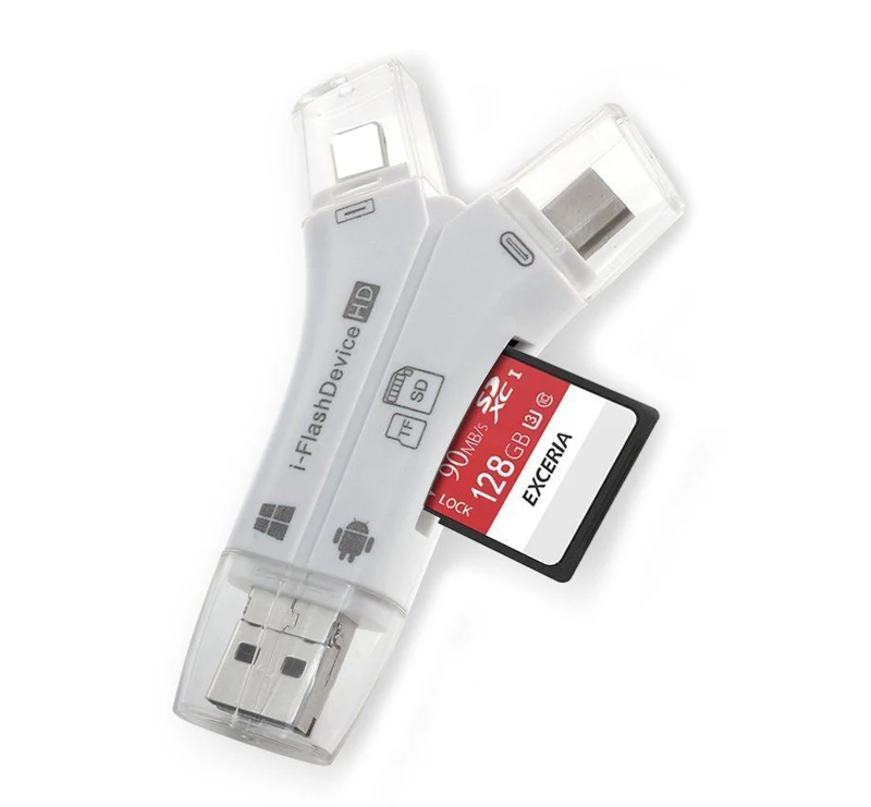 Все в 1 Универсальный Micro usb Тип C USB SD TF устройство для чтения карт памяти для iPhone XS MAX XR 5 6 7 8 плюс OTG Android телефон для Macbook