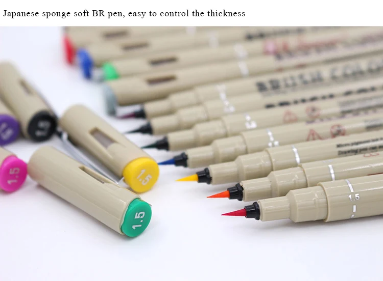 Улучшенная 12 цветов мягкая кисть Ручка для рисования набор кистей художник манга эскизная ручка акварельные маркеры краски маркеры для дизайна товары для рукоделия