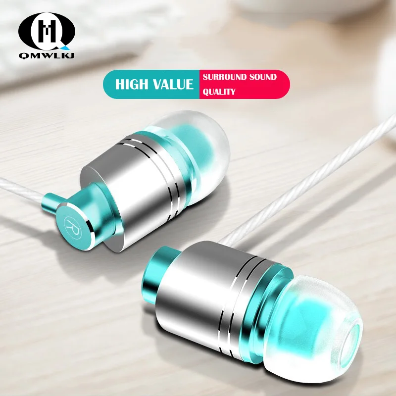 

Universal 3.5mm In-Ear Stereo Earbuds Wired Sport Headset with Microphone Gaming Headset For Phone For IPhone Xiaomi Huawei