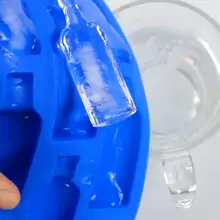 Экологически чистые бутылки 7-сетка силиконовая форма для льда, Малый силиконовый пресс-форма кубика коктейлей силиконовых кейсов для виски инструмент