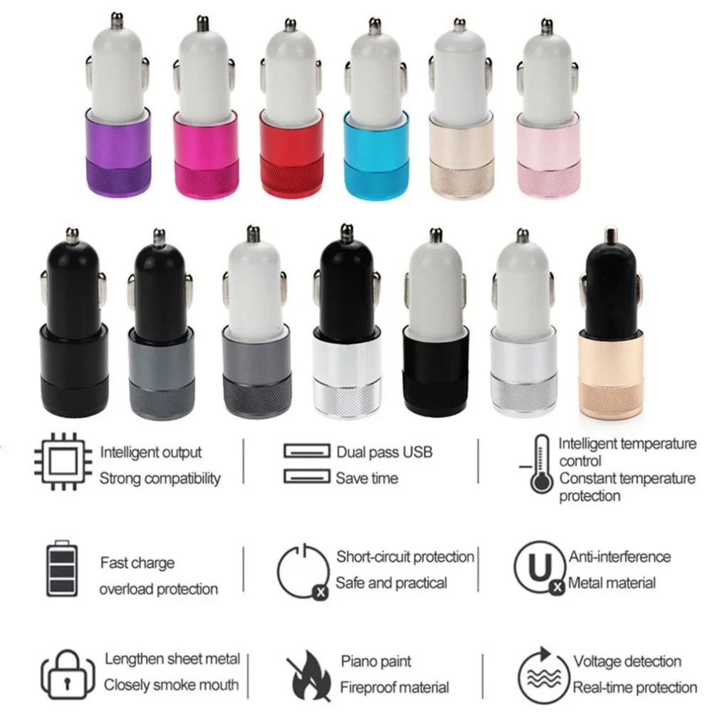 

Universal Travel Car Charger Dual 2.1A USB Multifunctional Conversion Power Adapter Socket Converter Mobile Phone Charger HOT