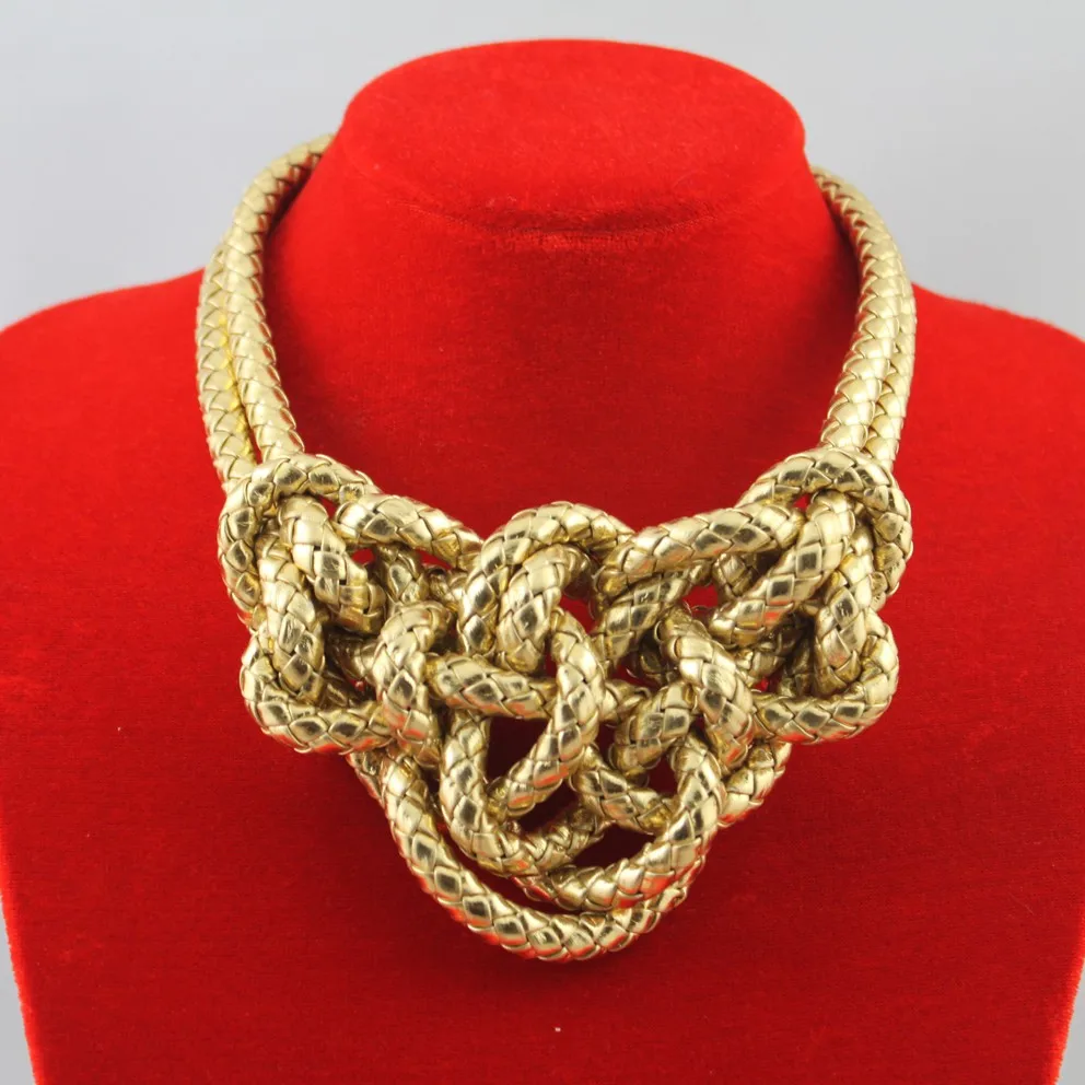 Новое винтажное женское ожерелье-чокер ручной работы Tuhao подвеска в виде китайского узла для женщин массивные украшения