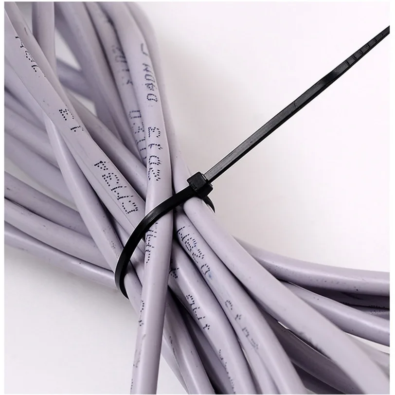 100 шт. " запирающие нейлоновые пластиковые кабельные стяжки на молнии, черный шнур, обёрточная бумага Aug30, профессиональная заводская цена, Прямая поставка