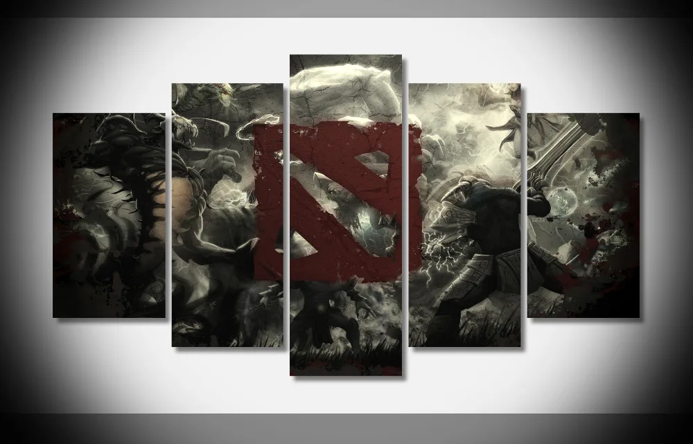 6820 Dota 2 игры Логотип Плакат оформлена галерея wrap art печати домашнего декора стен