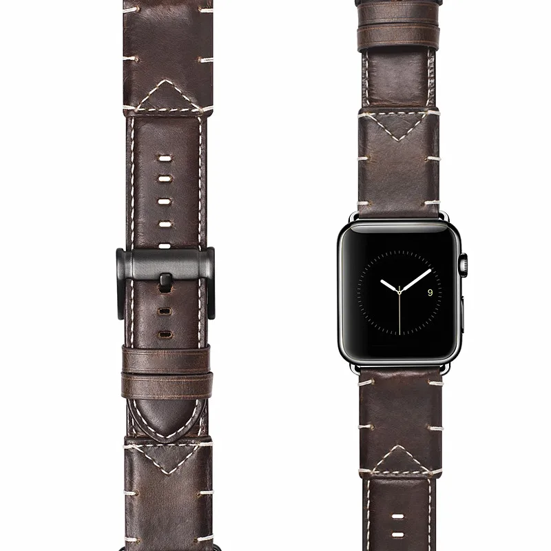 Мужской кожаный ремешок для Apple Watch 38 мм 44 мм 42 мм для iWatch 4 3 2 1 браслет Apple Watch 42 мм 38 мм