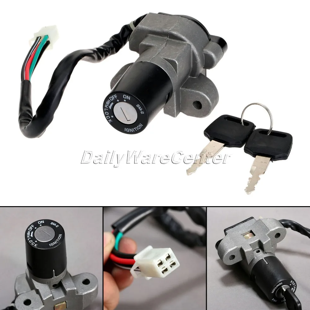 

Aluminum Motorcycle Ignition Key Switch Lock for Suzuki GSF RF 400 GSX 600 750 900 1100 GSXR 750 1100 GS Pitbike Motorbike Parts
