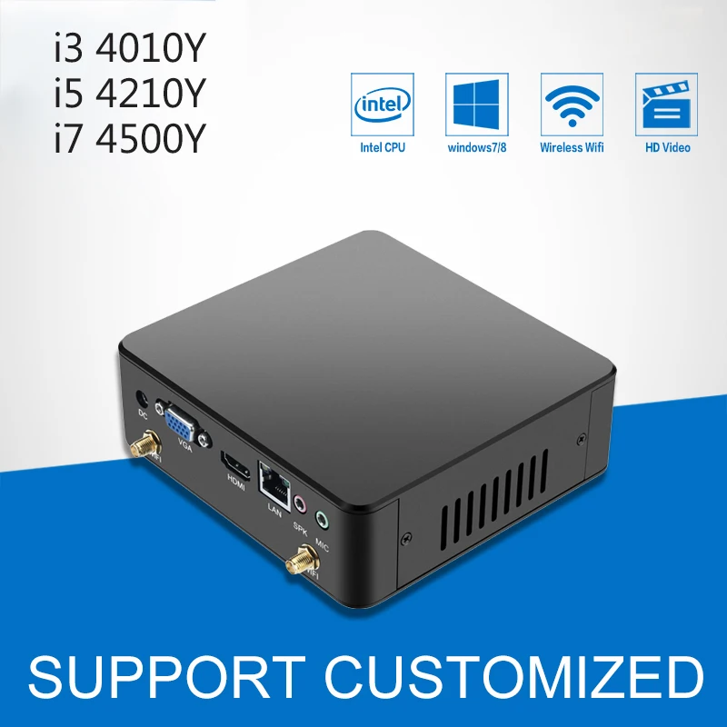 Mini Computer Windows 7 DDR3 RAM Mini PC CPU Core i3 4010Y