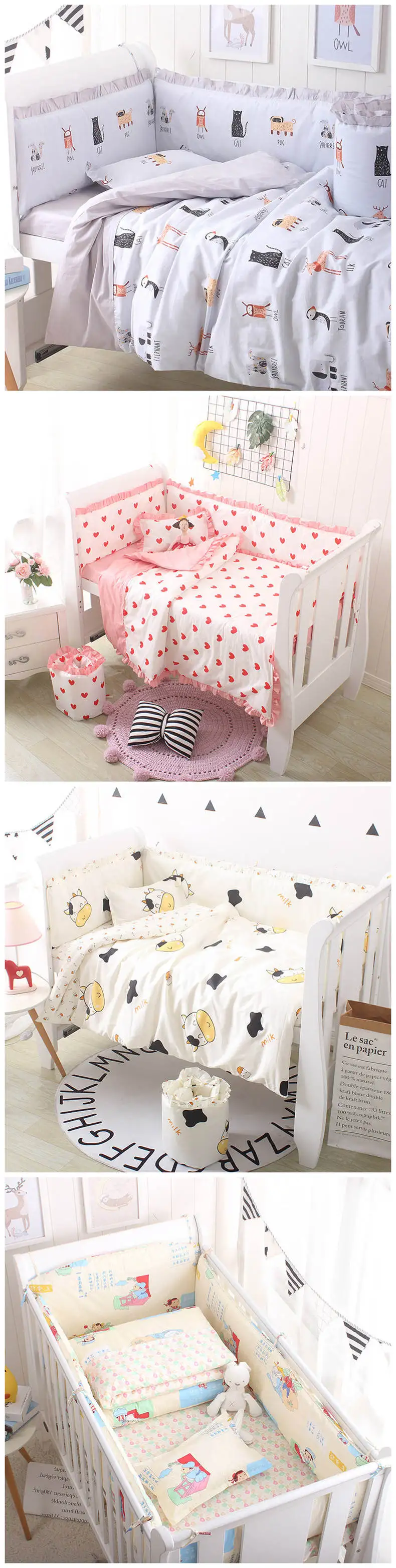 patterned cot bed sheets