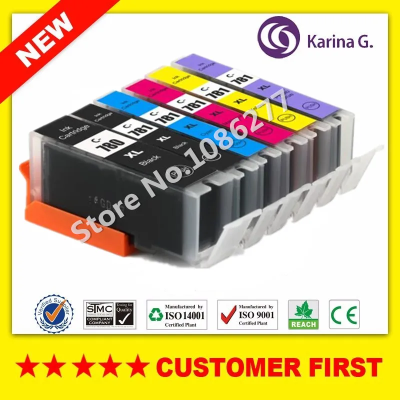 

Compatible for Canon PGI780 CLI781 PGI-780 CLI-781 Ink Cartridge Suit For Canon PIXMA TS8170 TS9170