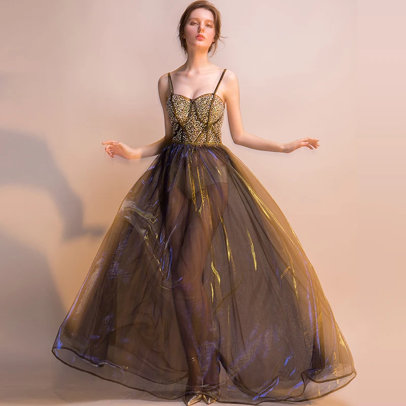 Женская лазерная голограмма длинное платье с блестками Bling блестящее высококачественное подиумное шоу вечерние платья длиной до пола