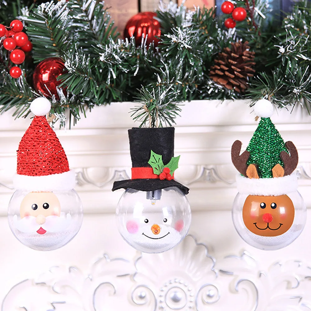 

Christmas Decorative Hanging Ball Glowing Ball Ornament for Home Party Xmas Tree Pendant Decoration Supplies