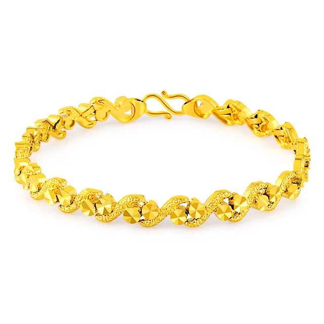 New Style Pure Gold Color Bracelets ; Bangles For Girls Women