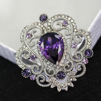 

Luxury Austrian Crystal Zircon Brooch vintage fashion quality brooch female crystal brooch rhinestone pin