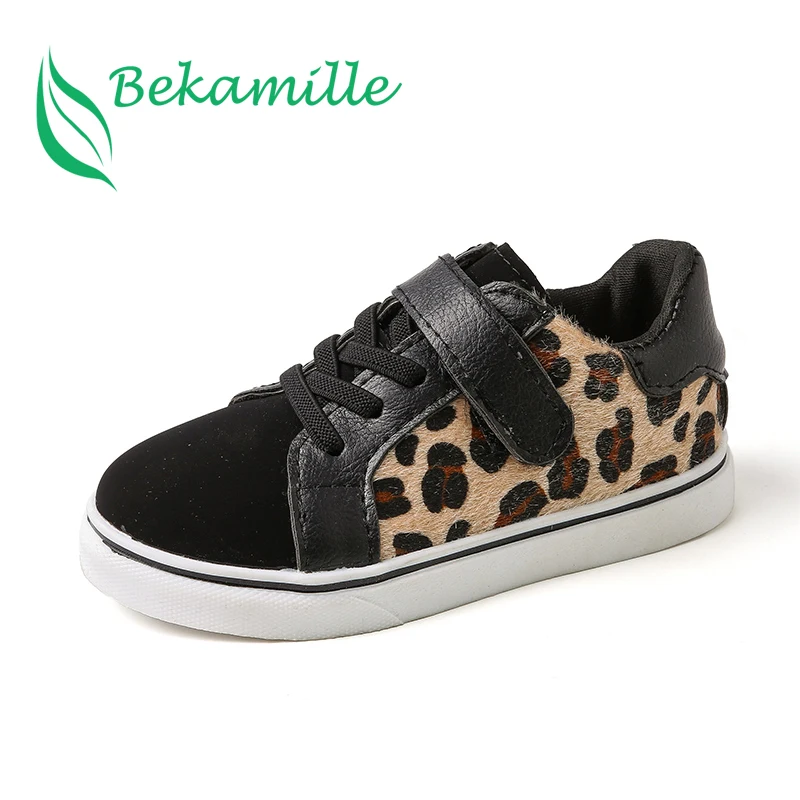 Online Bekamille niños zapatos niños 2018 primavera nuevos niños zapatos niños deportes Zapatillas moda leopardo grano niñas ocio zapatillas de correr