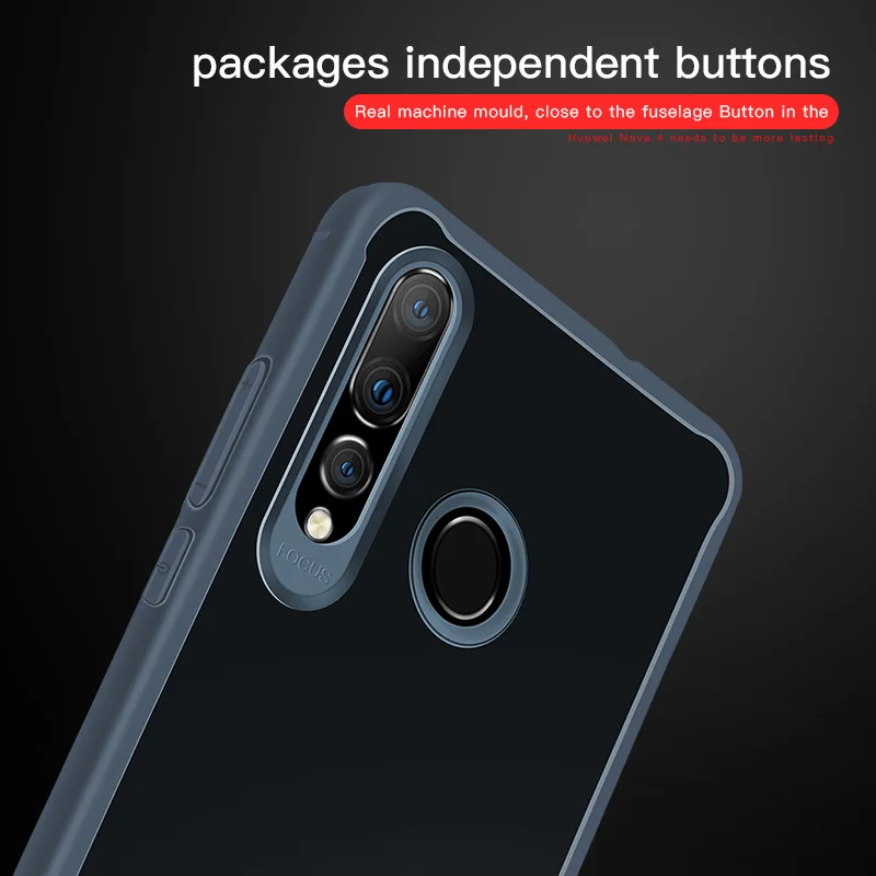 KHW2080_4_JONSNOW Soft Case for Huawei Nova 4 Transparent Anti-knock Protect Cases Soft Glue All-inclusive Back Cover
