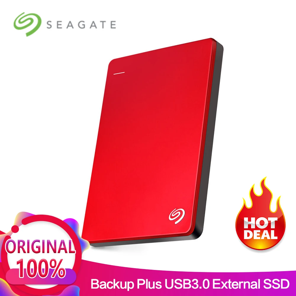 Seagate 2 ТБ Backup Plus Slim USB 3,0 2,5 "внешний жесткий диск портативный внешний жесткий диск ТБ для настольного ноутбука