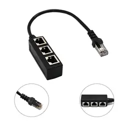 RJ45 Y Splitter адаптер 1 до 3 плата с портами Ethernet кабель для CAT 5/CAT 6 LAN разъем Ethernet SD998