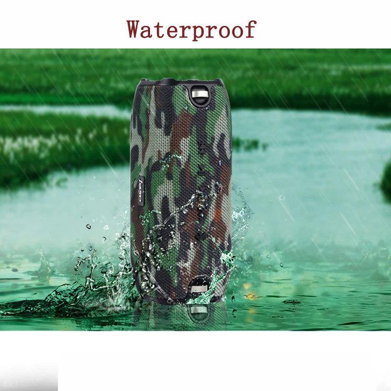 

High Power Waterproof Bluetooth Speaker Portable Column Music Player Music Center Boom Box with FM Radio TF Subwoofer Sound bar