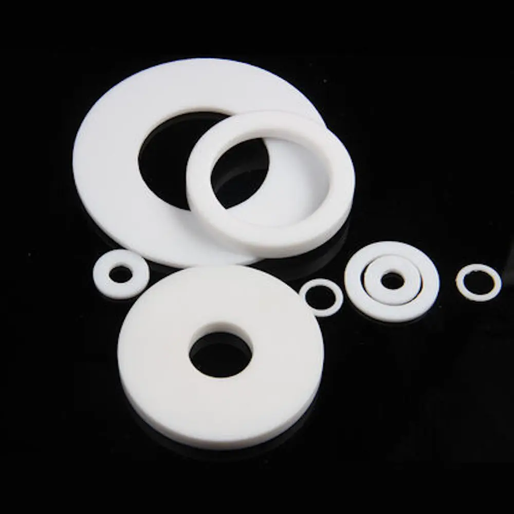 Custom Made 100x Flat PTFE Teflon Washer Spacer Gasket OD 21 x 19 x 0.2