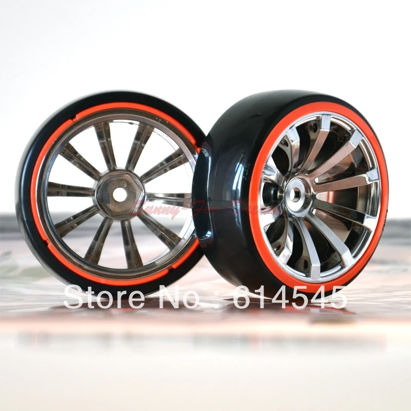 

4PCS RC 1:10 Car On-Road Drift Wheel Rims & Tyre Tires Fit HSP HPI 605-5005