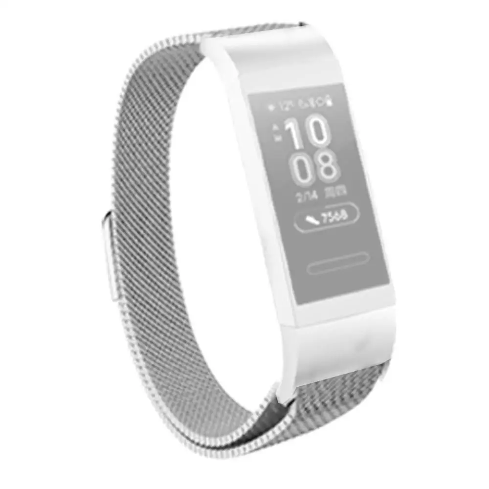 Silver Универсальный металлический браслет для huawei Band 3/3PRO браслет Pro фитнес отслеживание часы умный Браслет замена часов - Цвет: Silver