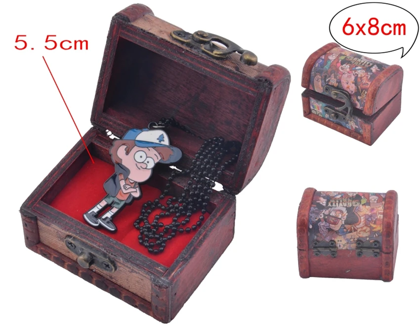 

Anime Gravity Falls Alloy metal Dipper Pines Necklace with Box Cosplay Collection custume accessories
