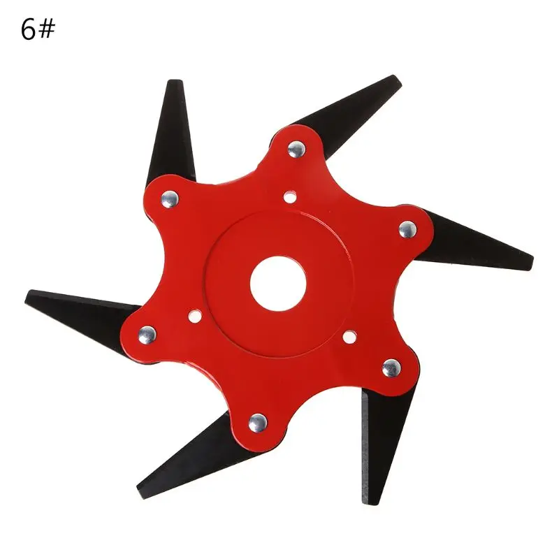 3, 6 комплектов/партия, Футболка лезвие марганцевая стальная бритва газонокосилка триммер травы режущая головка лезвие для сада Газонокосилка аксессуары Мощность инструменты - Цвет: 6