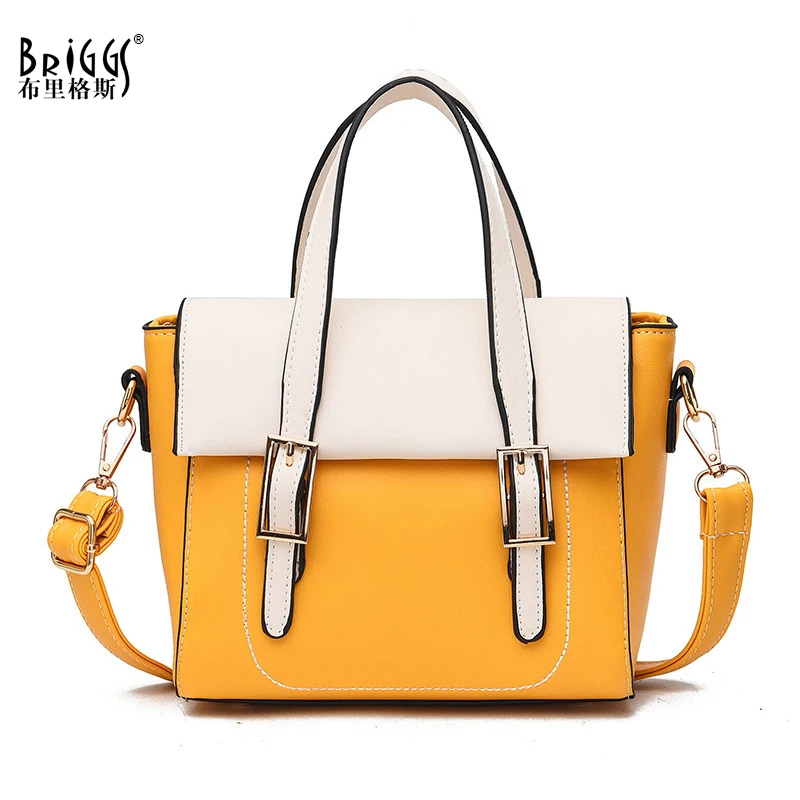 

BRIGGS Fashion PU Leather Women Handbag Small Crossbody Bags Ladies Casual Tote Luxury Handbags New 2019 Shoulder Bags For Women