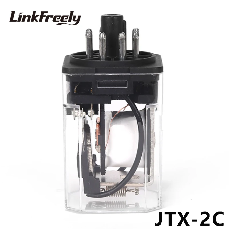 

JTX-2C Mini Electromagnetic Coil Relay 10A Round 8 Pins 2NO+2NC 6V 12V 24V 36V DC General Purpose Voltage Relay Switch
