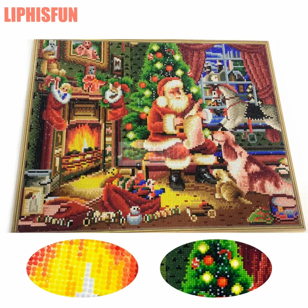 Framed LED Crystal Art Kit Diamond Painting by Numbers Kits for adults