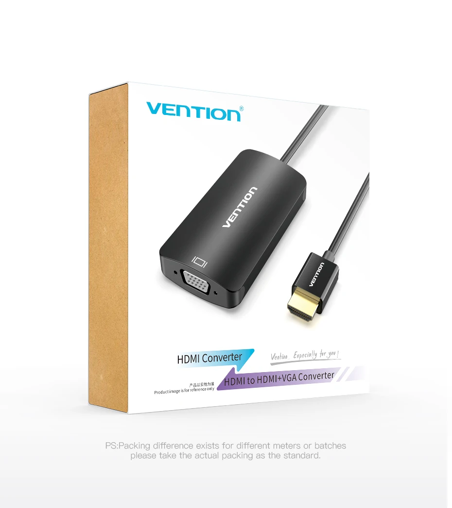 Vention адаптер hdmi-vga HDMI к HDMI/VGA/Jack 3,5 мм конвертер для проектор для ноутбука HDMI сплиттер цифровой аналоговый видео аудио