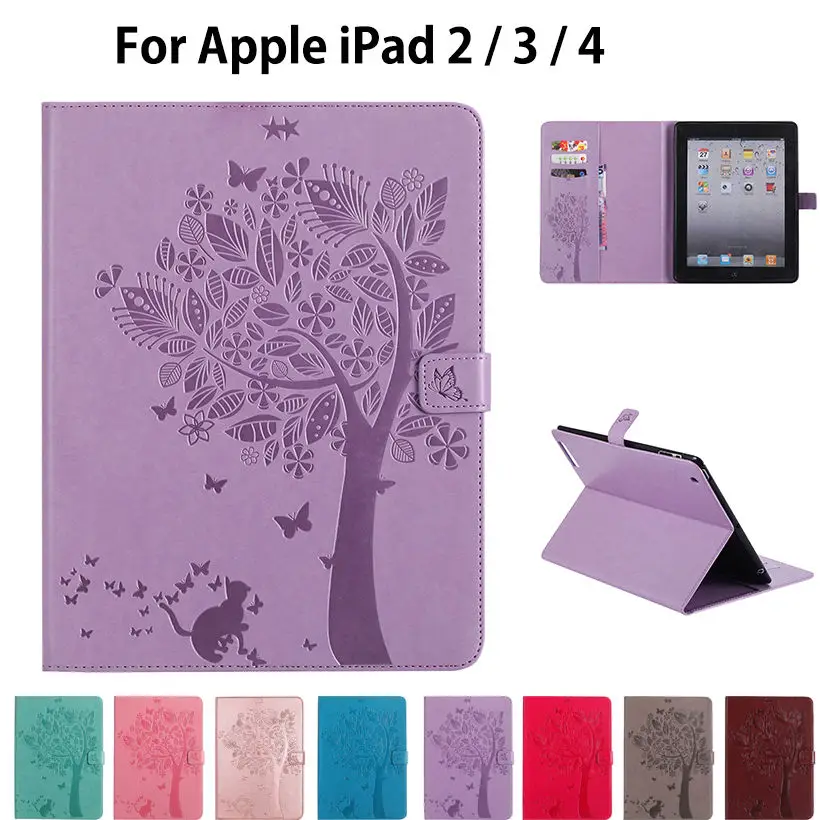 For Apple Ipad 2 3 4 Cases High quality PU Leather Flip Stand Cat Tree Pattern Case For iPad2 iPad3 iPad4 Cover Funda Skin Shell For Apple Ipad 2 3 4 Cases High quality PU Leather Flip Stand Cat Tree Pattern Case For iPad2 iPad3 iPad4 Cover Funda Skin Shell