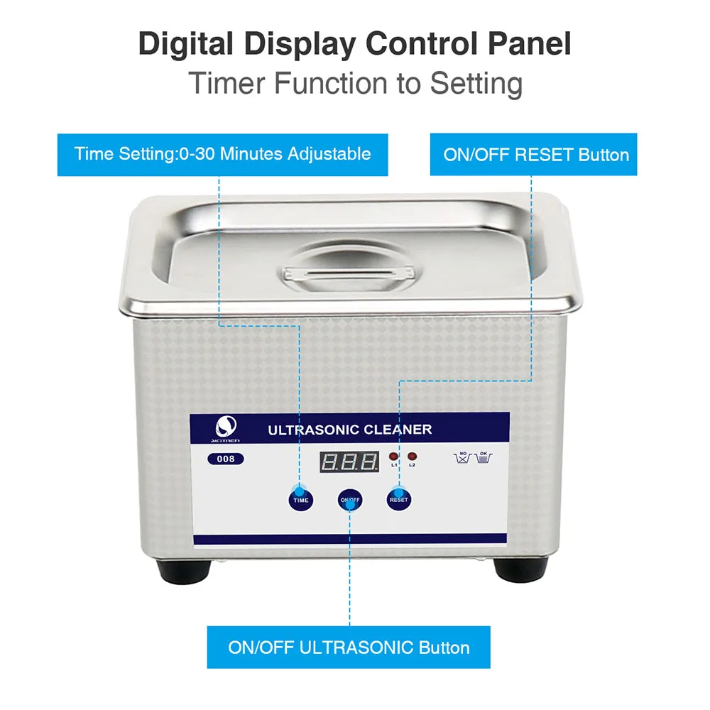 Günstig SKYMEN Digitale Ultraschall bad 0.8L 35W 40kHz bad für maniküre Schmuck Uhren prothese kette reiniger JP 008 modell