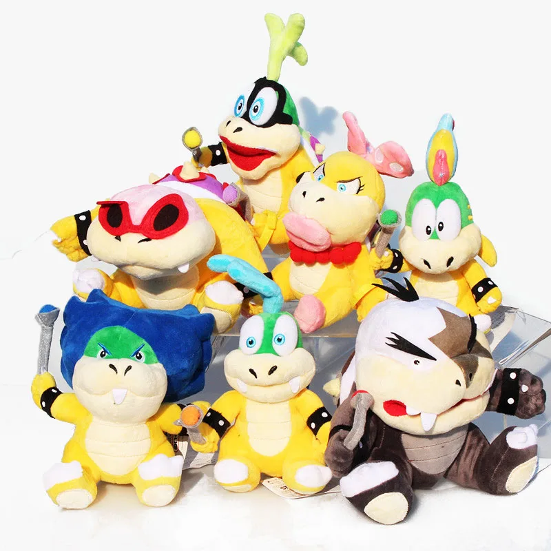 7styles Super Mario Bowser Koopa Plush Toy Wendy Lemmy Iggy Roy Morton Larry Ludwing Stuffed Soft