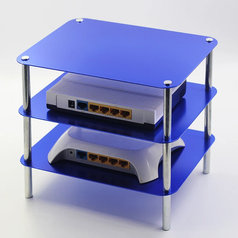 

Space aluminum 220mm*160mm multi-layer desktop router rack, TV set-top box bracket office computer storage rack