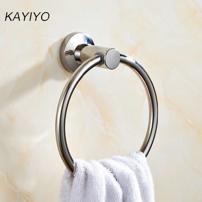 KAYIYO Stainless Steel Round Style Wall Mounted Towels Ring Holder