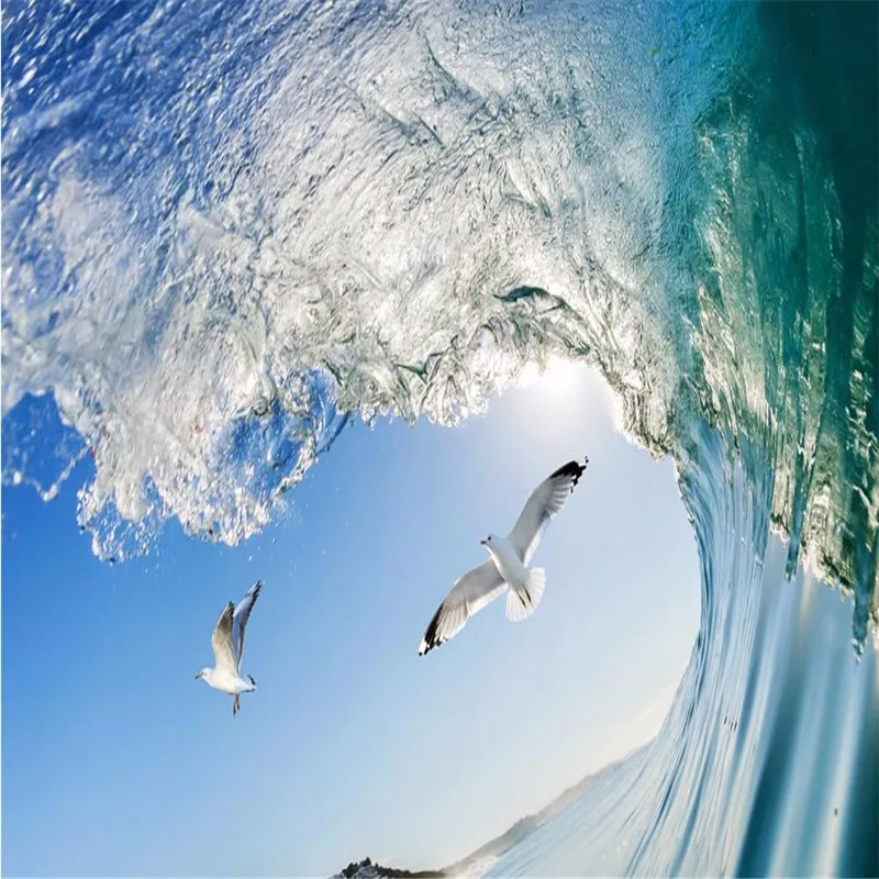 Custom-Ceiling-murals-Sea-waves-dove-blue-sky-wallpaper-for-Living-Room-Bedroom-Ceiling-Background-Wall (1)