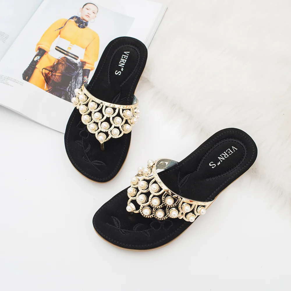 

NAUSK Size Women Flats Sandals Fashion Summer Slippers Daily Casual Women Shoes Flip Flops Lady Beach Footwear
