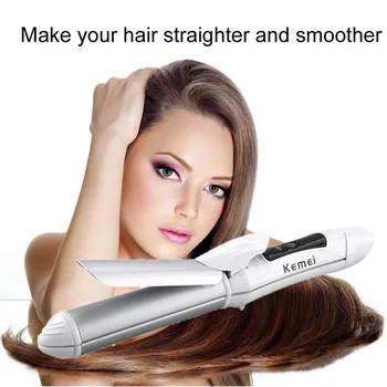 

Professional Electric Straightening Iron & Curling Iron Hair Curler 2 in 1 Hair Straightener Flat Irons Ceramic Electric #0.7