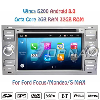 

Topnavi S200 Octa Core Android 8.0 Car DVD Multimedia Player for Ford Old Focus/Mondeo Audio Radio Stereo 2DIN GPS Navigation