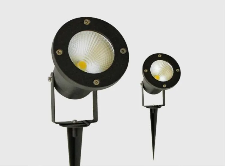 Jardim Quintal Parque Pico Paisagem Holofotes Branco Quente Frio Iluminação Exterior Lâmpadas Gramado Dc12v Ac85-265v Cob 5 w Led 2 Luzes e Iluminação