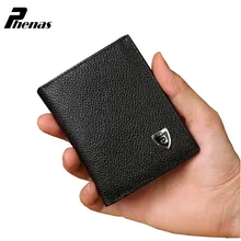 1 PC High Quality ultra-thin Men’s Cowhide Leather Wallet ID Card Holder Purse Bifold Mini Wallet Billfold wallets carteira