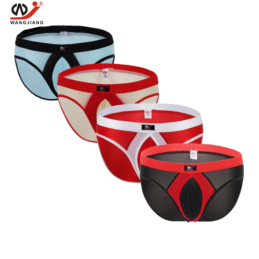 4 PACK Men's Underwear Sexy Briefs Underwear China Mens Boys Silk