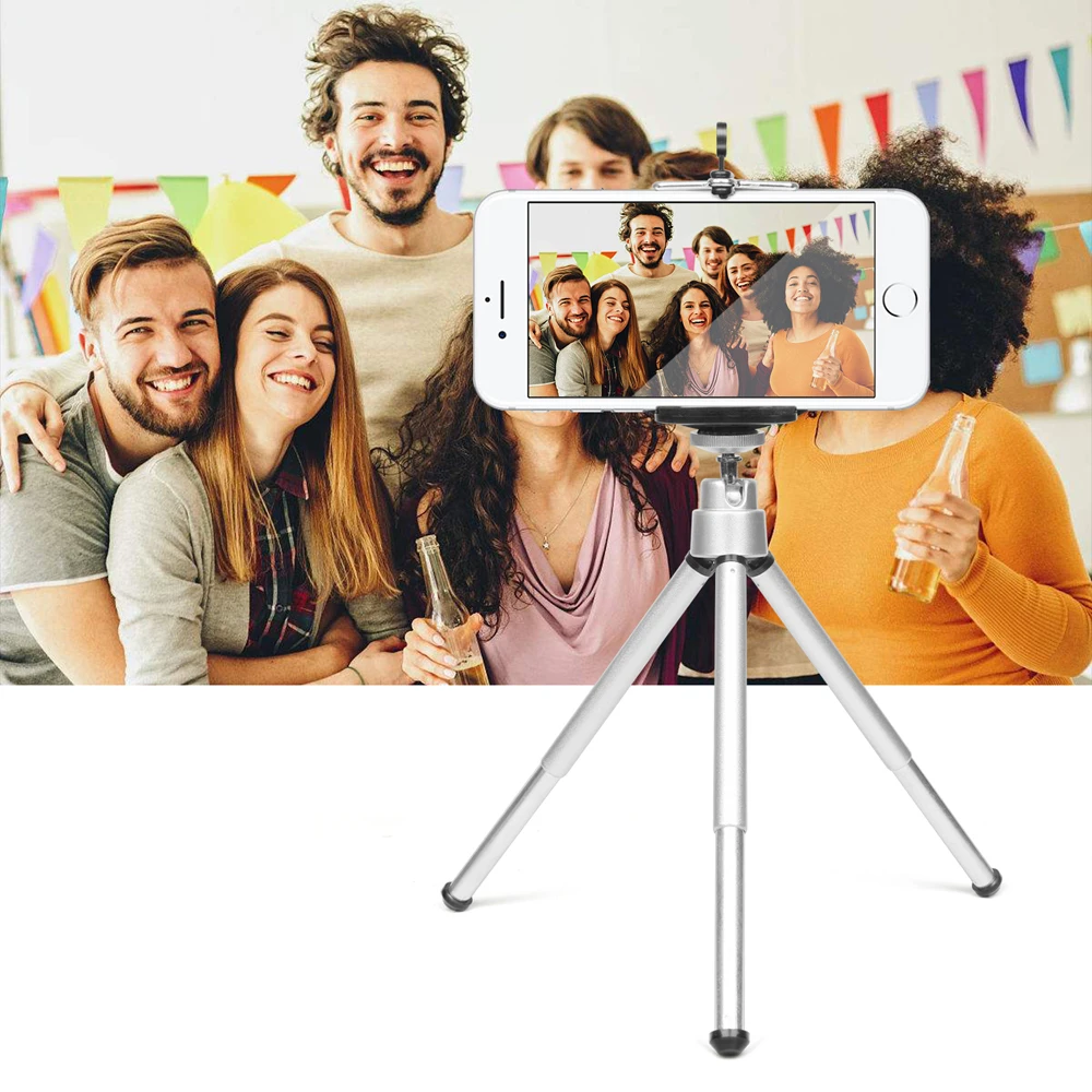 Mini font b Tripod b font For iphone 6s 7 Samsung Xiaomi Phone With Phone Clip