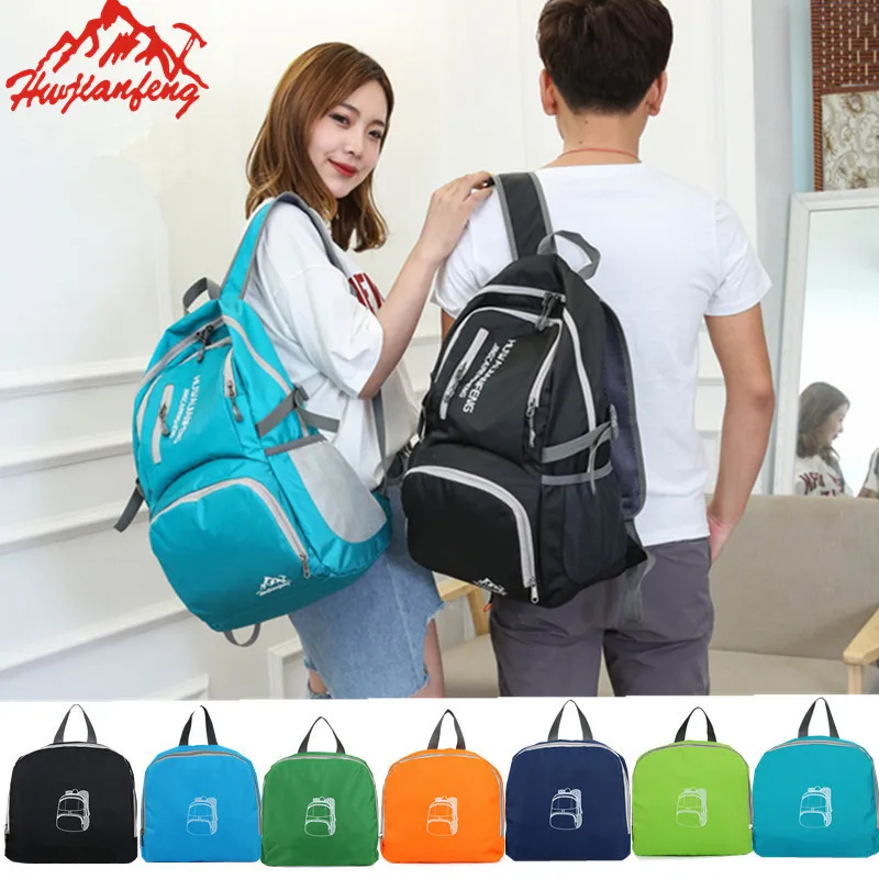 

HUWAIJIANFENG 40L Waterproof Lightweight Foldable Nylon Unisex Backpack Travel Outdoor Sports Camping Hiking Bag Rucksack