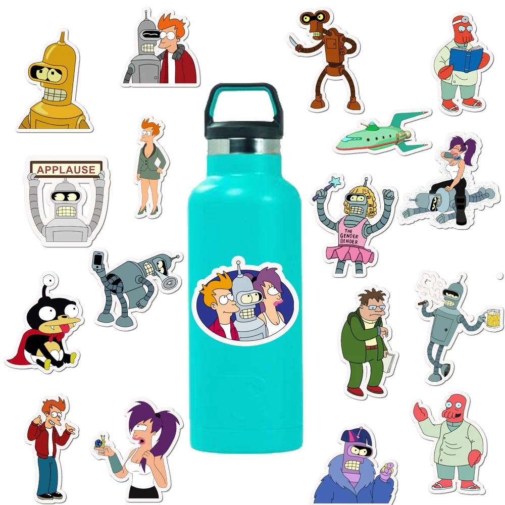 

50 PCS Cartoon Stickers Futurama Toys for Children Funny Sticker Decal Decoration to DIY Laptop Skateboard Suitcase